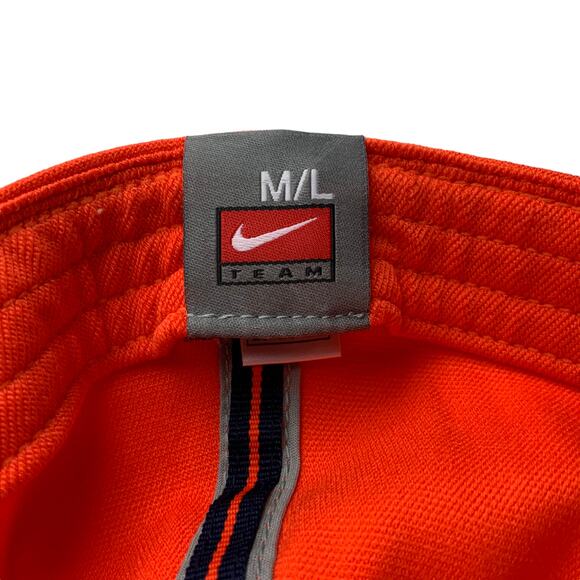 New Nike University of Virginia UVA Baseball Cap Orange Wool Blend Men’s M L - Picture 6 of 8